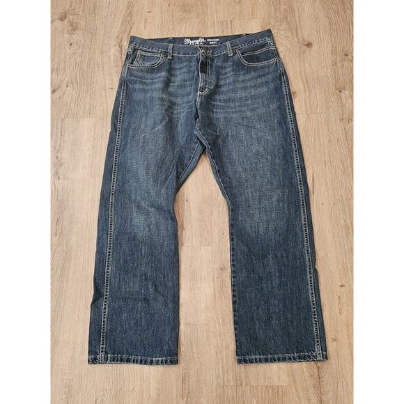 Wrangler Retro Relaxed Boot Blue Jeans Men's size 40x32 Western Stretch Denim - Picture 1 of 13